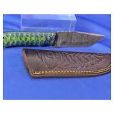 Patterned Drop Point Fixed Blade Knife