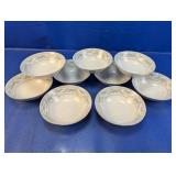 (9) Decorative Glass Soup Bowls
