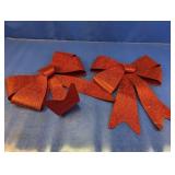 (2) Glitter Decorative Bows