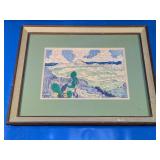 (1) Framed "Desert Flower" Landscape Artwork