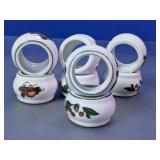 Cades Cove Apple and Cherry Ceramic Napkin Rings