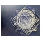 (1) Star-Shaped Cut Glass Serving Plate