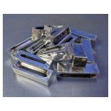Polished Chrome Slotted Cast Metal Bases Lot