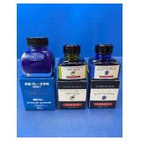 (3) Fountain Pen Ink Bottles - Herbin & More