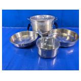 (4)Assorted Aluminum and Stainless Steel Cookware