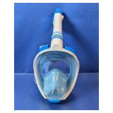 Full Face Snorkel Mask Blue and White