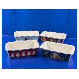 (4) Garden Ridge Holiday Ceramic Bakeware