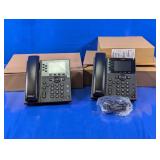 (2) Poly VX 350 Desktop IP Phones