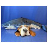 Plush Shark & Dog Pillow Toy Lot
