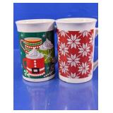 (2) Holiday Christmas Ceramic Coffee Mugs
