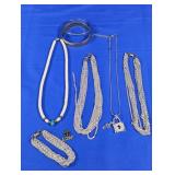 Mixed Silver-Tone Jewelry Lot with Zodiac Charm