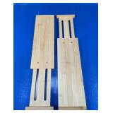 (2) Bamboo Wood Adjustable Display / Book Stand