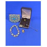 Vintage Southwestern Turquoise & Gemstone Jewelry