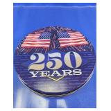 (1) 250 Years Patriotic Metal Tin Container