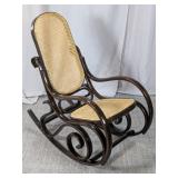 (1) Cane Seat Wooden Rocking Chair