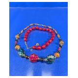 (2) Beaded Necklace and Bracelet Set