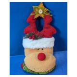 Plush Reindeer Christmas Door Hanger
