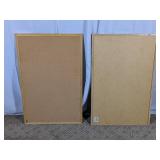 (2) Cork Bulletin Boards with Wood Frames