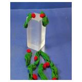 (8)Festive Crochet Holly Berry Bracelet Lot