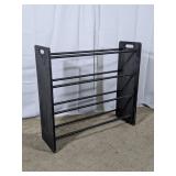 (1) Black Metal Shoe Storage Rack