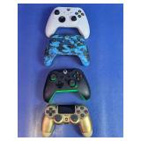 (4)Mixed Xbox & PlayStation Controllers Lot