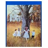(1) Vintage Children Tree Art Print