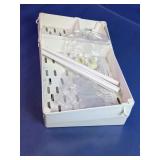 White Plastic Multi-Tier Rolling Cart