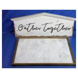 Gather Together Wall Sign With Tray Decor