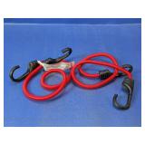 (2)Red 24-Inch Bungee Cords w/Hooks Duo
