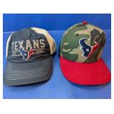 (2) Houston Texans Baseball Caps