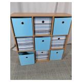 9-Cube Wooden Storage Organizer