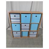 9-Cube Wooden Storage Organizer