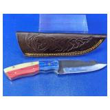 Handmade File Steel Hunting Knife with Sheath