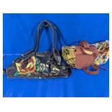 Ed Hardy Handbag & Floral Backpack Lot
