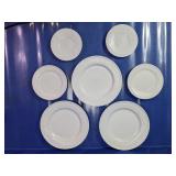 Assorted White Ceramic Plates