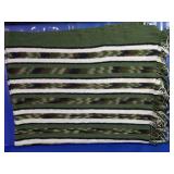 Camo & Forest Green Crochet Afghan Throw