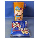 (3)Classic Jenga & Skip-Bo Family Game Bundle Lot