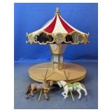 Hallmark Carousel Display w/ 2 Horses