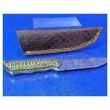 Custom Damascus Steel Fixed Blade Hunting Knife