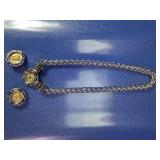 Vintage Roman Coin Style Jewelry Set