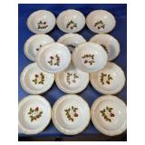 (14)Ceramic Strawberry Rimmed Soup Bowls Set