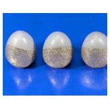 (3) Decorative Glitter Egg Ornaments