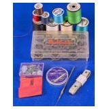 (1) Assorted Sewing Supplies & Thread Kit Set