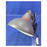 Gray Adjustable Clamp-On Desk Lamp