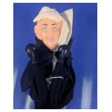 Vintage Squeeze-Bulb Boxing Nun Novelty Puppet