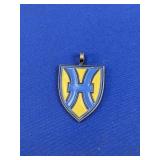 (1) Shield Pendant with Joshua 1:9 Inscription