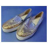 Sz 10 1/2 M Stuart Weitzman Glitter Slip-On