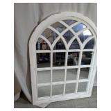 Cathedral Arched Window Pane Wall Mirror
