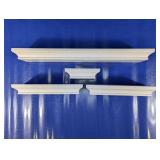 (4) White Decorative Wall Shelves