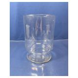 Clear Glass Footed Cylinder Vase